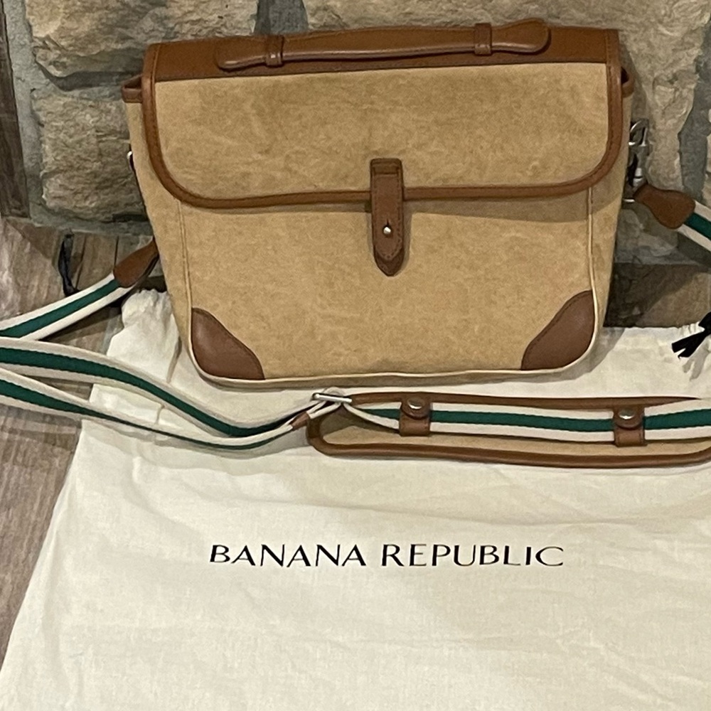 Banana Republic Canvas & Leather Camera Bag